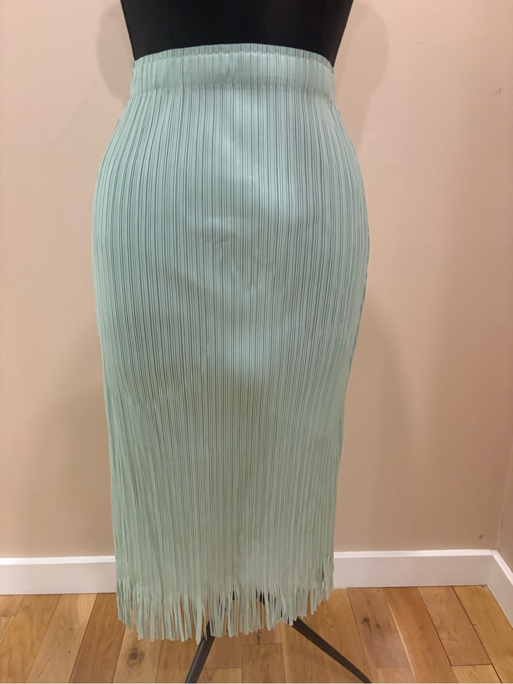 Brand new Pleated Fringe Midi Skirt - Mint Green